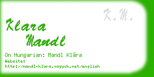 klara mandl business card